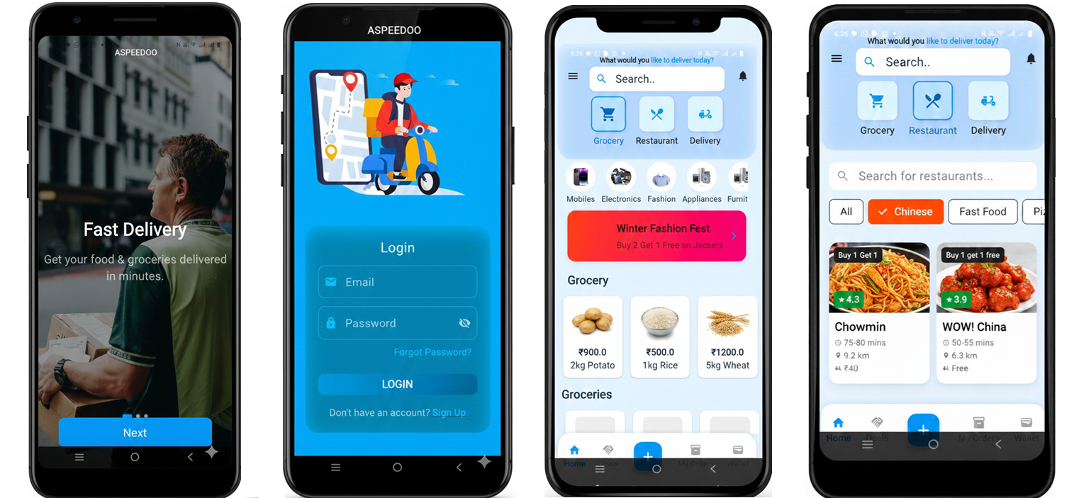 ASPEEDOO - Fast delivery and logistics Mobile App