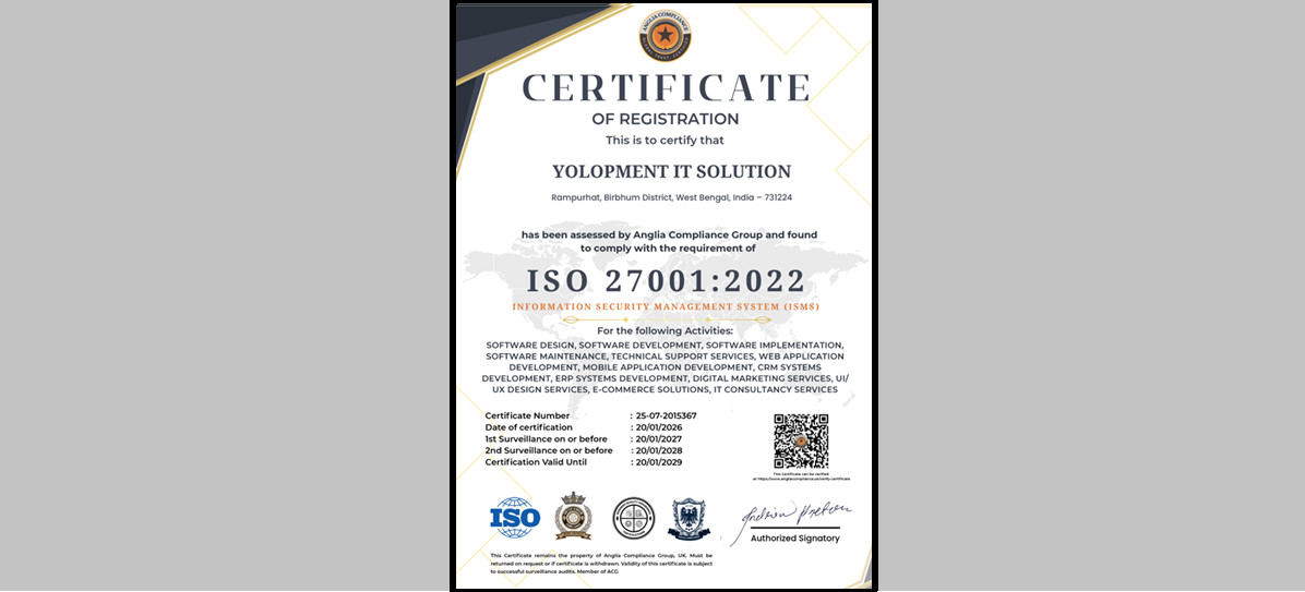 Company Milestone Achieved - ISO 27001:2022 Certification